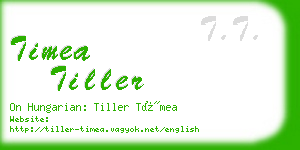 timea tiller business card